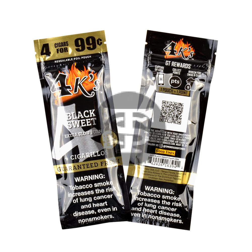 4 Kings Cigarillos 15 Packs of 4 Black Sweet