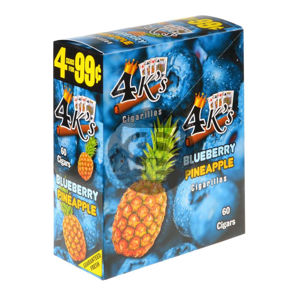 4 Kings Cigarillos 15 Packs of 4 Blueberry Pineapple 1
