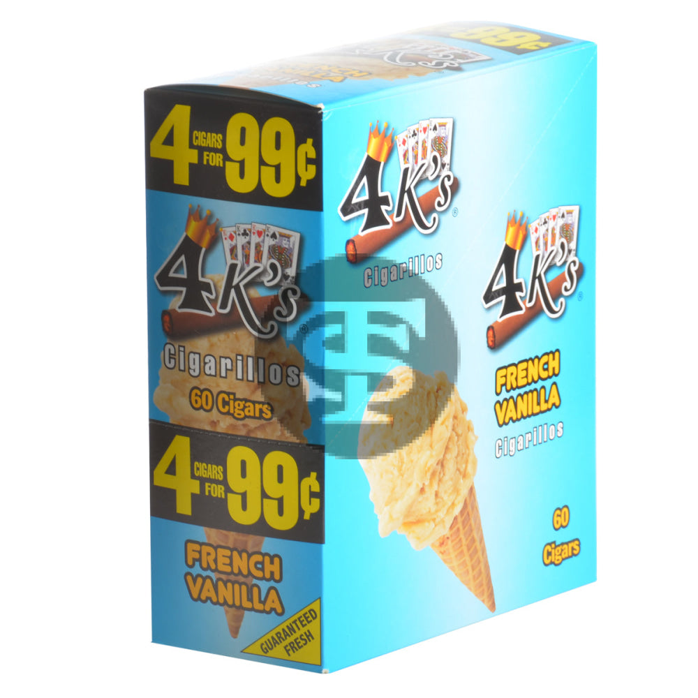 4 Kings Cigarillos 15 Packs of 4 French Vanilla 1