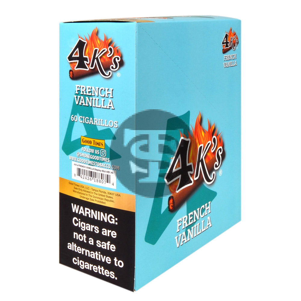 4 Kings Cigarillos 15 Packs of 4 French Vanilla Pre-Priced $1.49