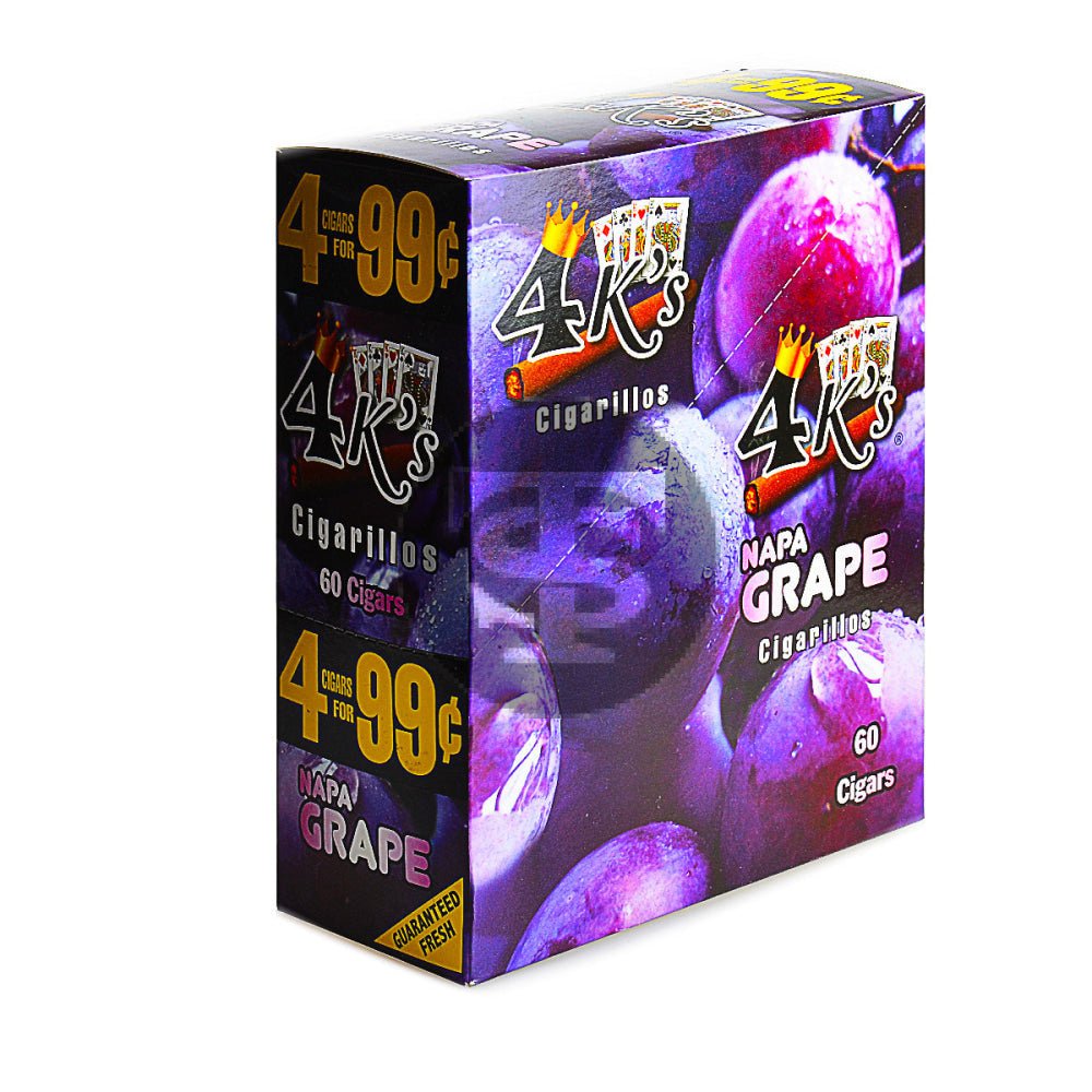 4 Kings Cigarillos 15 Packs of 4 Napa Grape 1