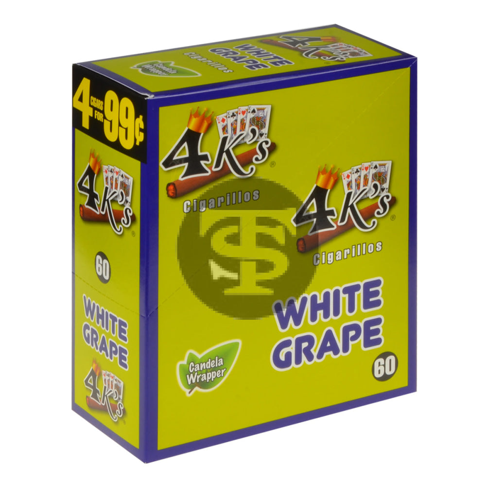 4 Kings Cigarillos 15 Packs of 4 White Grape 1