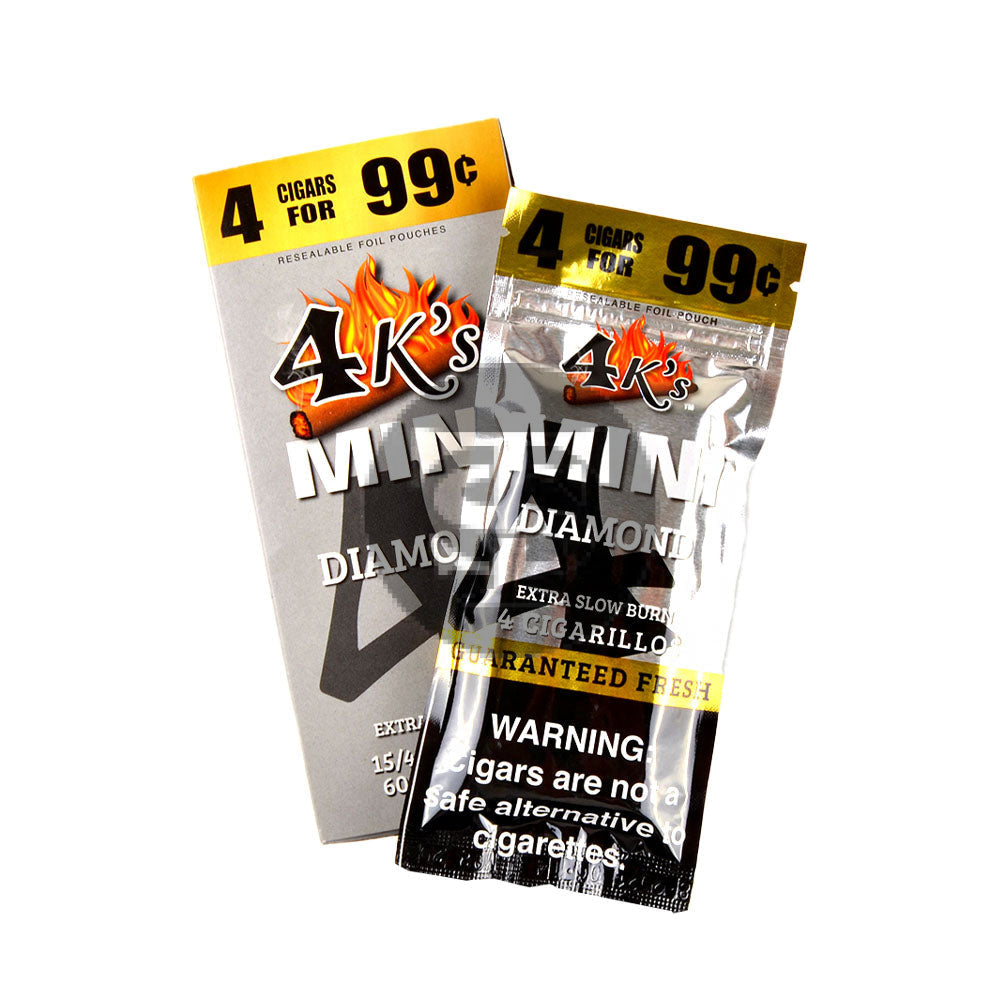 4 Kings Mini Cigarillos 4 For 99c 15 Packs of 4 Diamond 3