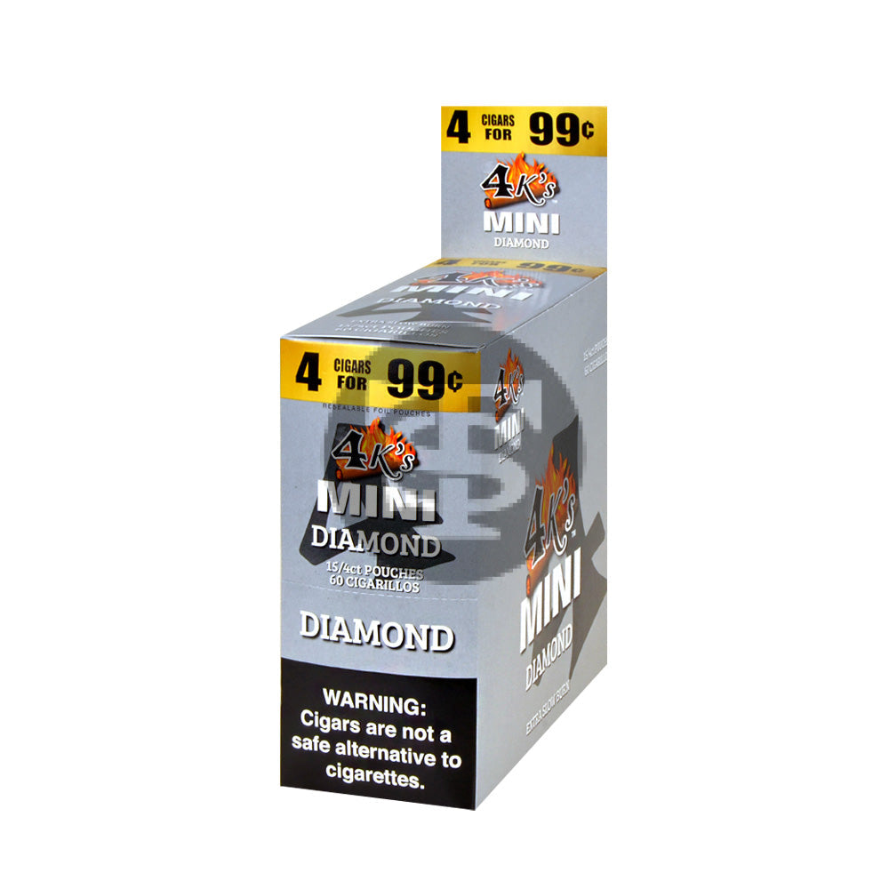 4 Kings Mini Cigarillos 4 For 99c 15 Packs of 4 Diamond 1