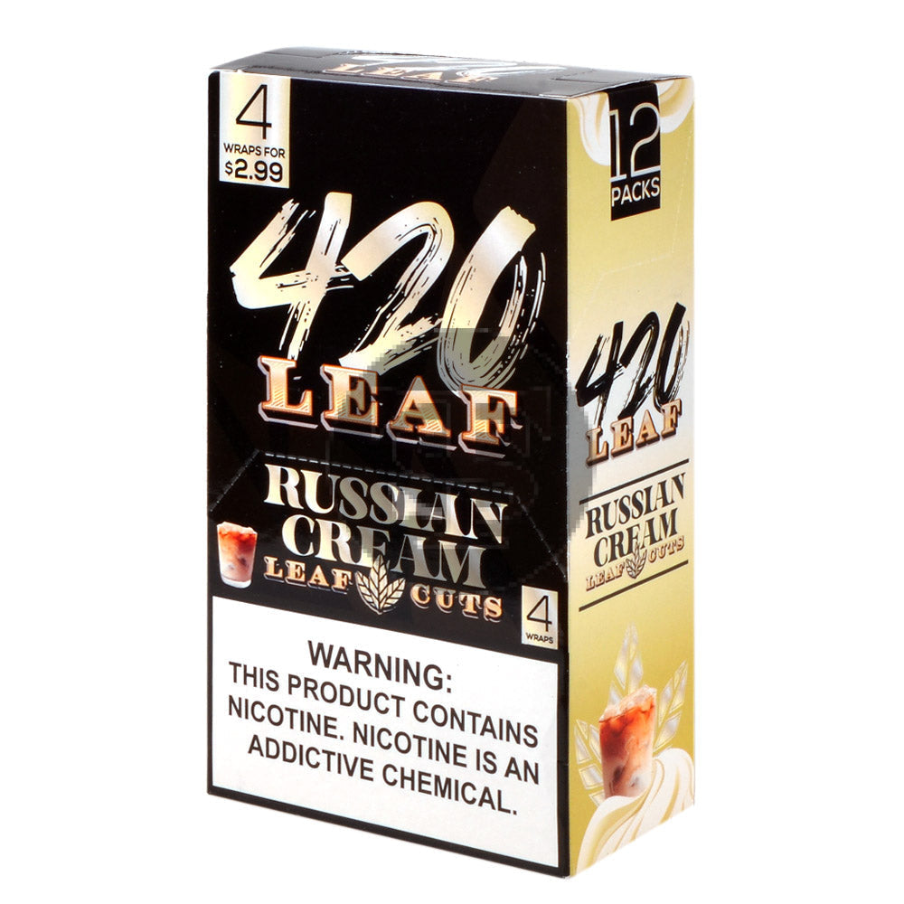 420 Leaf Wraps $2.99 Pre-Priced 12 packs of 4 Russian Cream