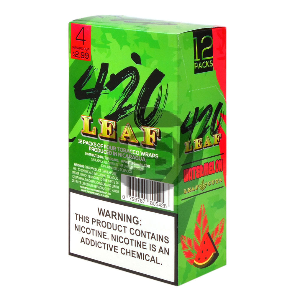 420 Leaf Wraps $2.99 Pre-Priced 12 packs of 4 Watermelon