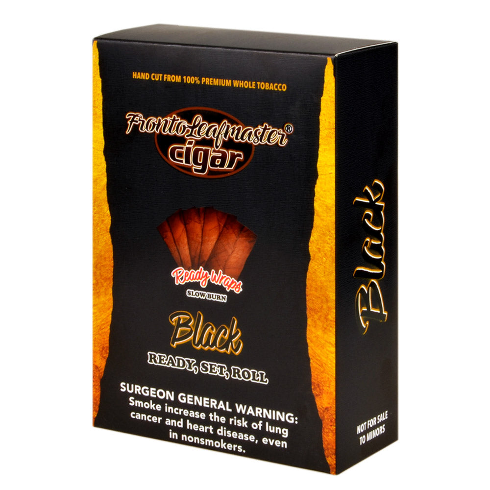 Fronto Leaf Masters Black Whole Leaf Tobacco Wraps 8 packs of 5