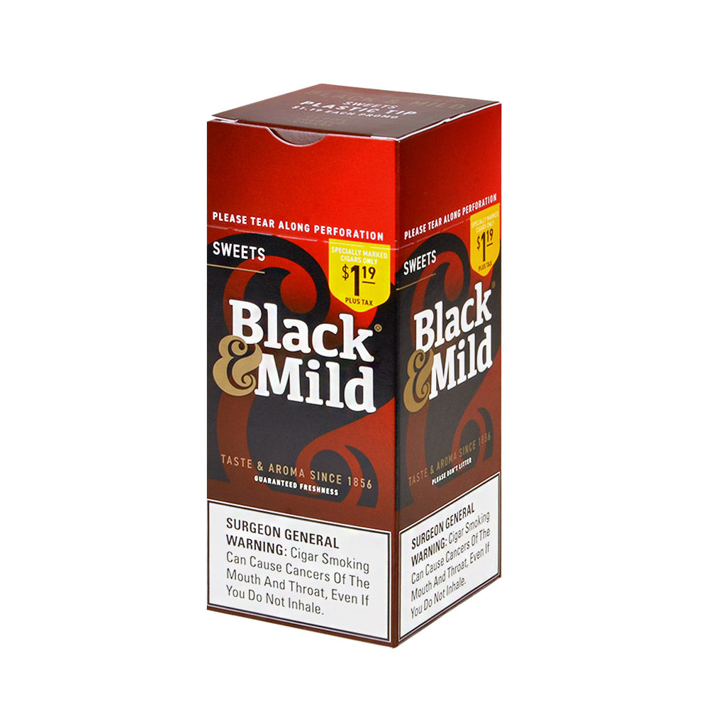 Middleton's Black & Mild 1.19 Sweets Box of 25 Cigars Tobacco Stock