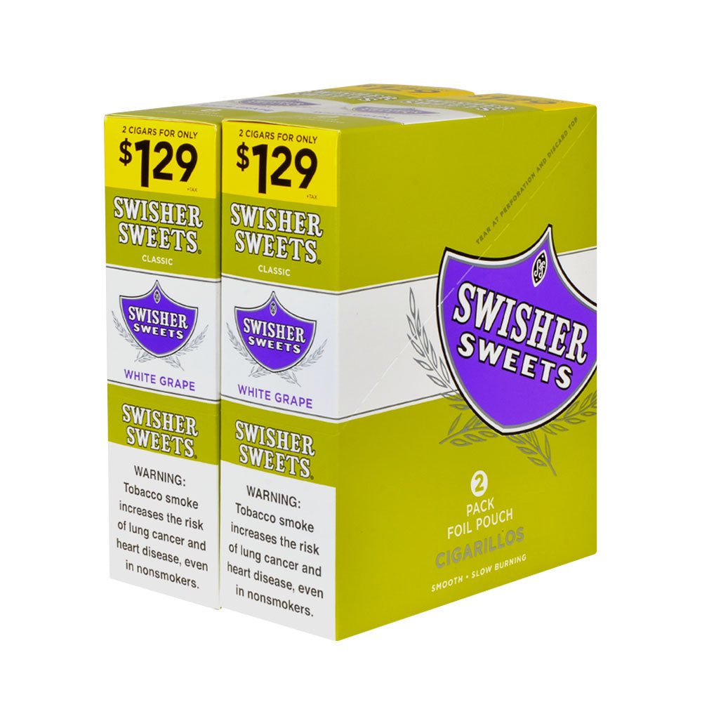 Swisher Sweets Cigarillos 30 Packs of 2 Cigars White Grape, $1.29