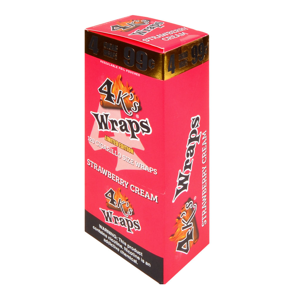 4 Kings Wraps 4 for 99c 30 pack of 4 Strawberry Cream