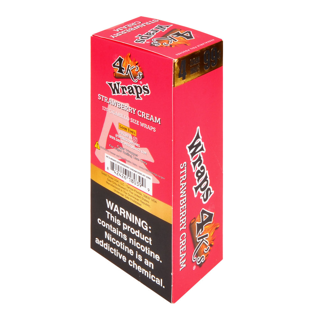 4 Kings Wraps 4 for 99c 30 pack of 4 Strawberry Cream