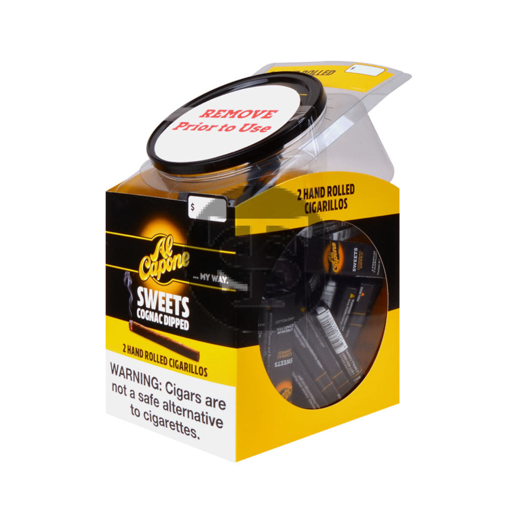 Al Capone Jar Sweet Cognac Cigarillos 60 Packs of 2