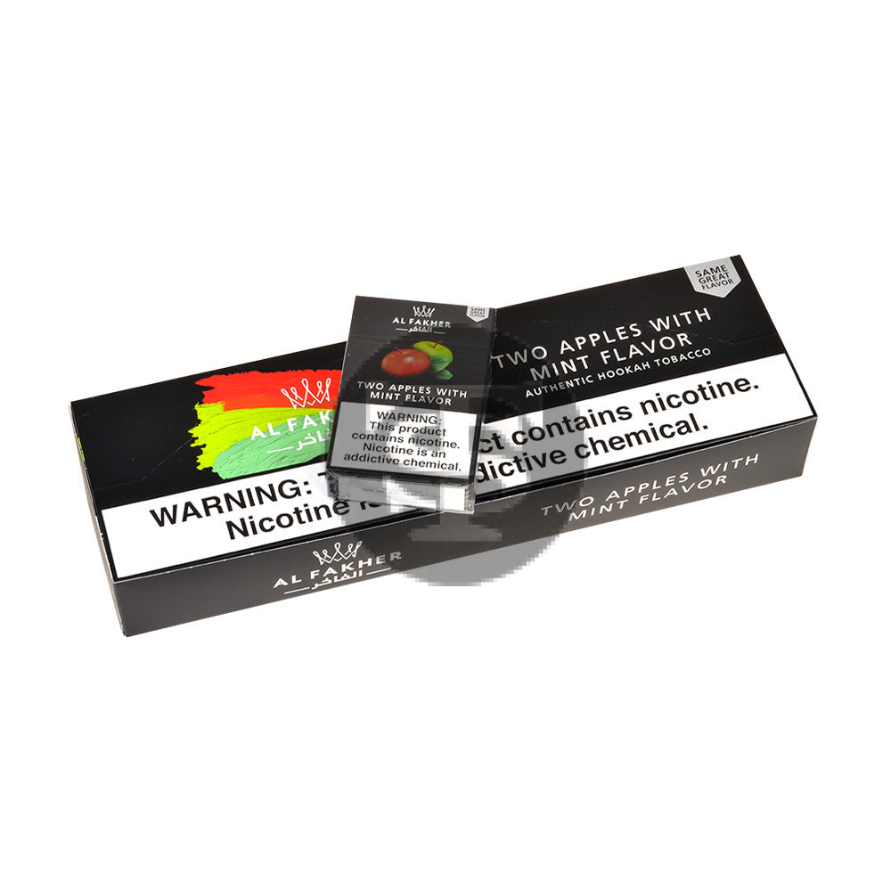 Al Fakher Hookah Shisha Pack of 50g Two Apples With Mint