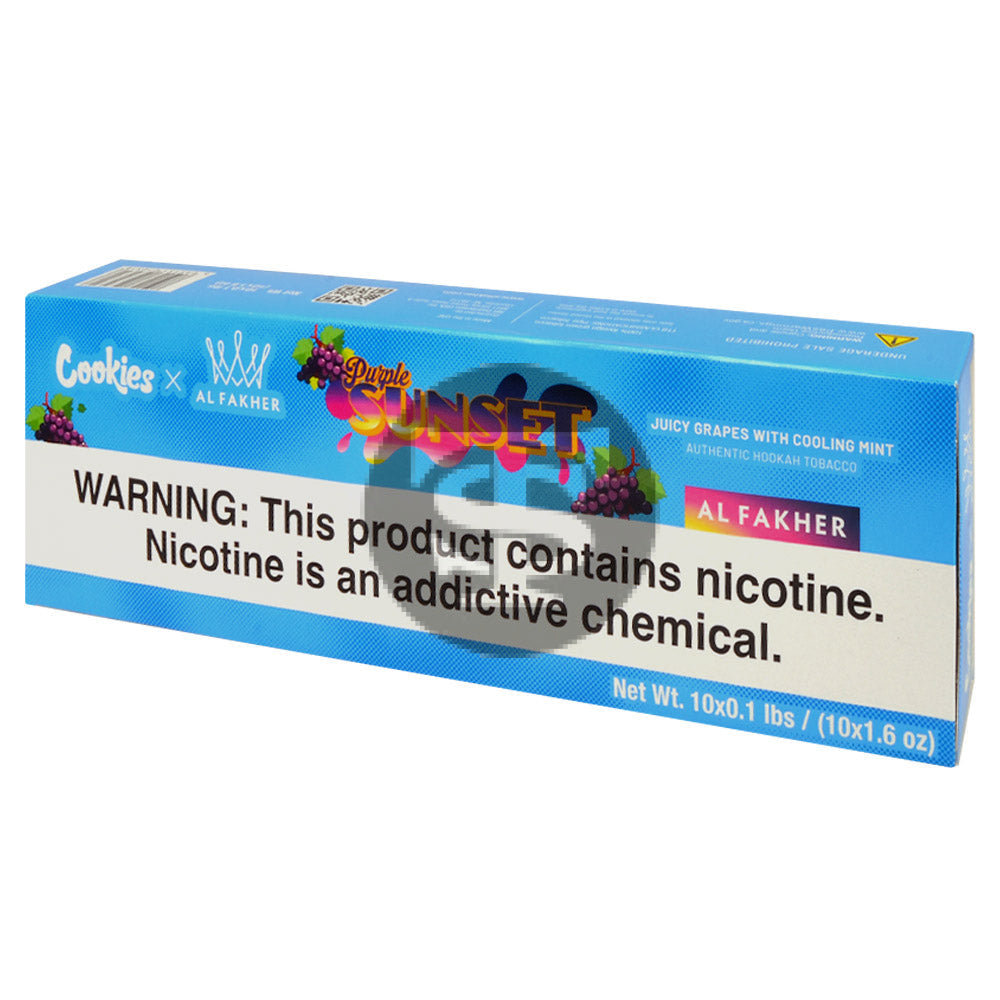 Al Fakher x Cookies Purple Sunset Hookah Shisha 10 Packs of 50g