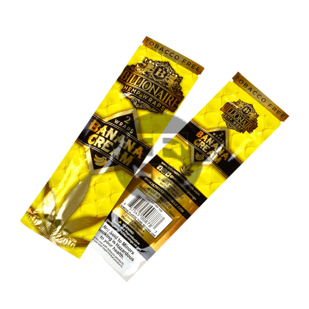 Billionaire Hemp Wraps 25 packs of 2 Banana Cream