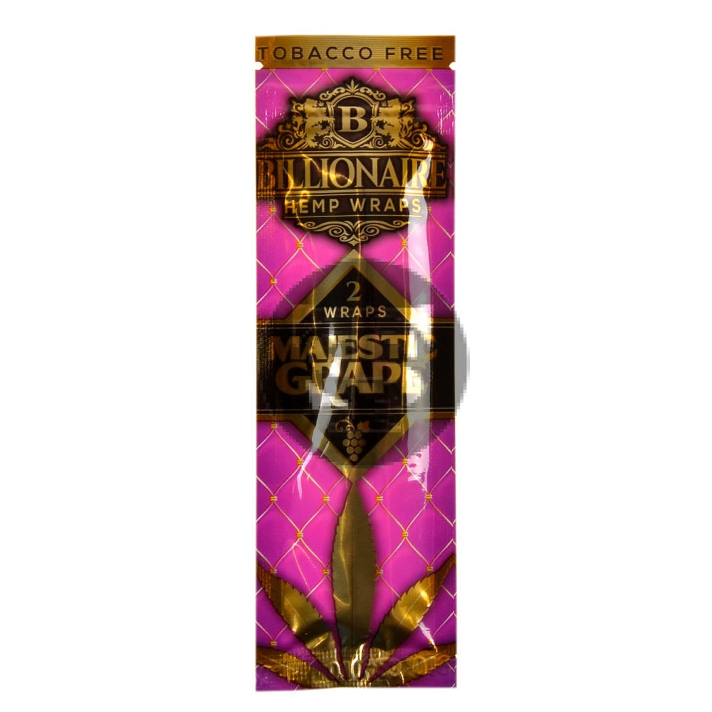 Billionaire Hemp Wraps 25 packs of 2 Majestic Grape