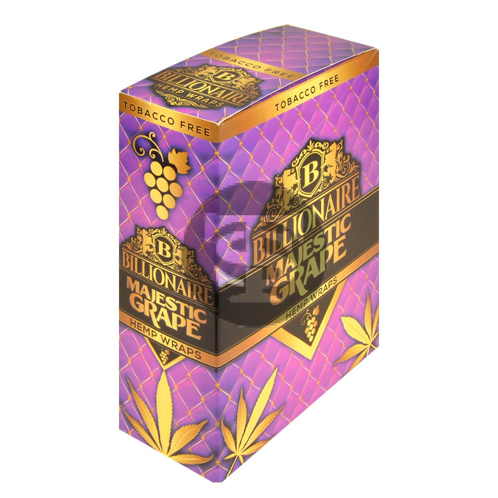 Billionaire Hemp Wraps 25 packs of 2 Majestic Grape