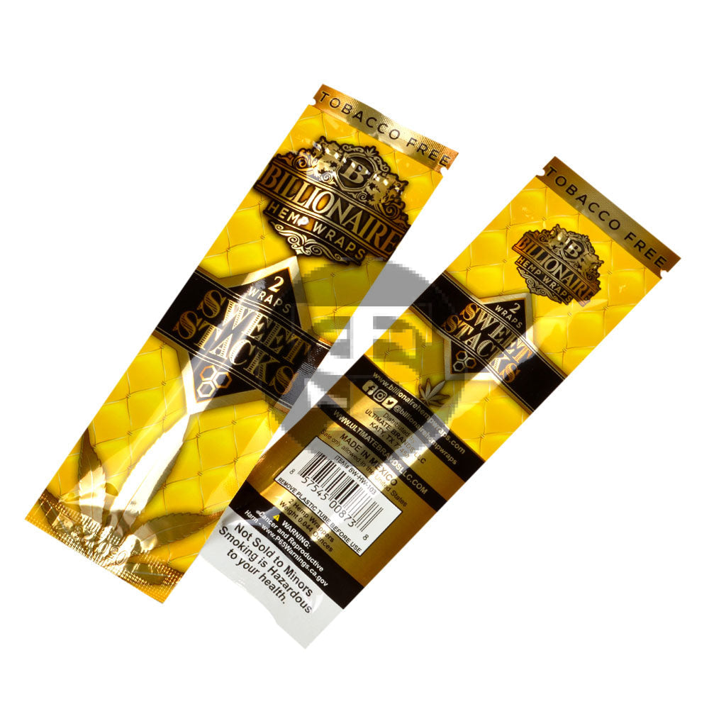 Billionaire Hemp Wraps 25 packs of 2 Sweet Stacks