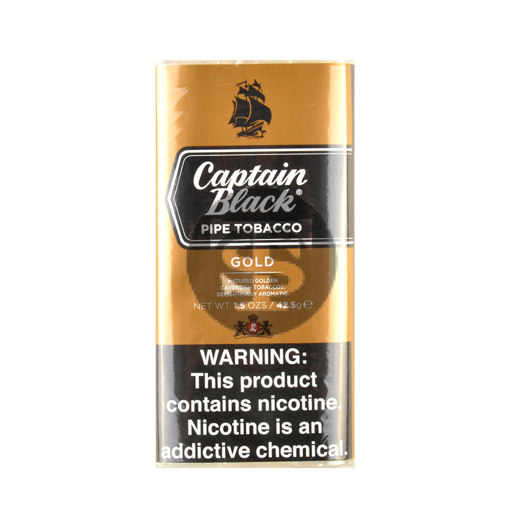 Captain Black Gold Pipe Tobacco 5 Pockets of 1.5 oz.
