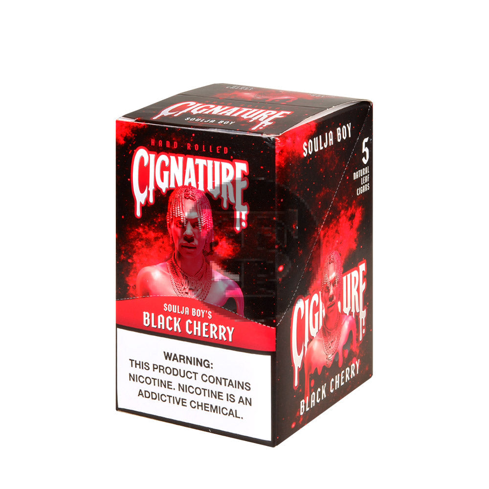 Cignature Natural Leaf Cigars 8 packs of 5 Black Cherry