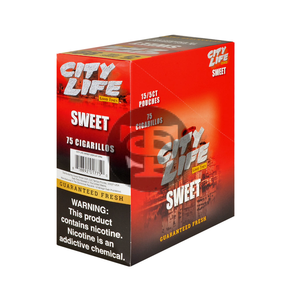 City Life Cigarillos 5 for 99 Cents Sweet 15 Packs of 5