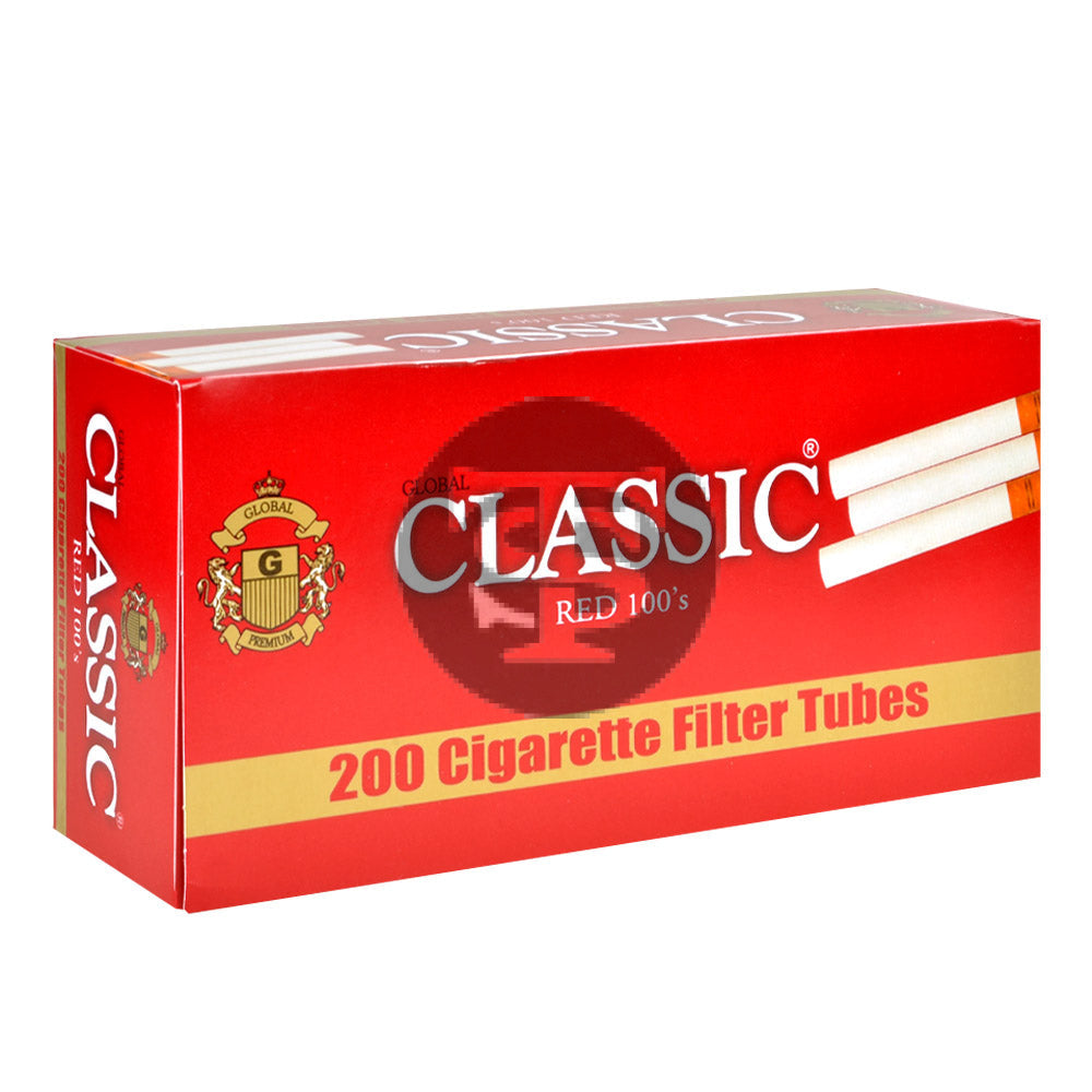 Classic Filter Tubes 100mm Red (Full Flavor) 5 Cartons of 200 2