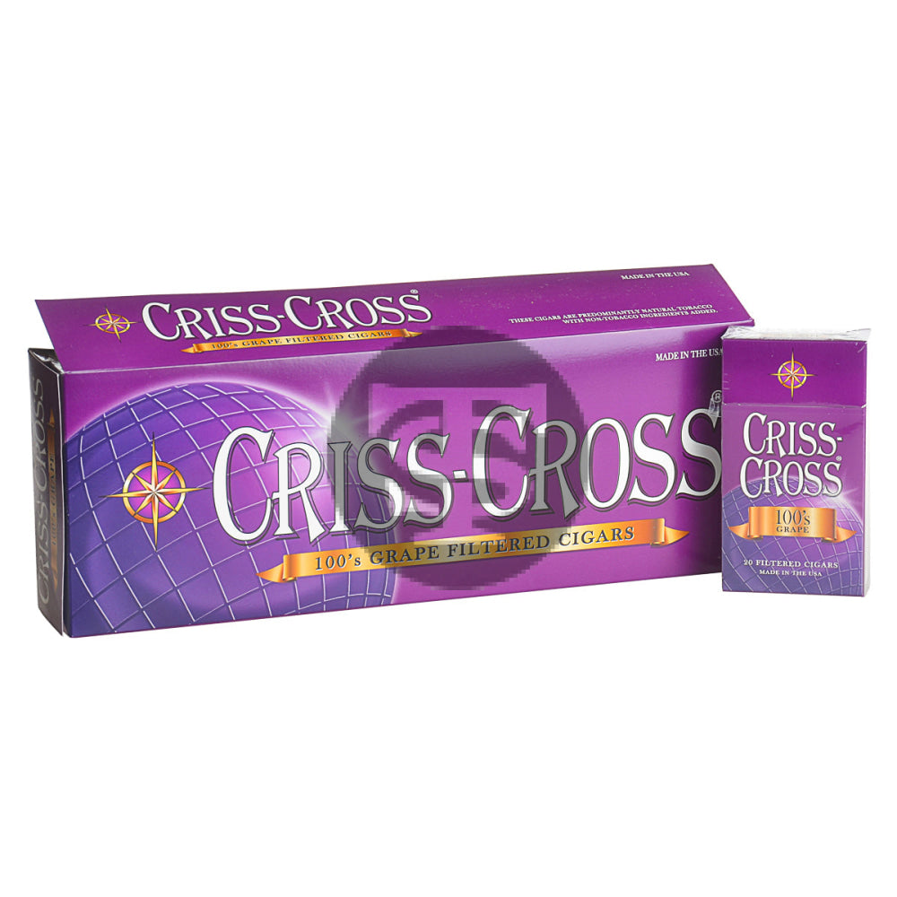 Criss Cross Grape Filtered Cigars 10 Packs of 20 1