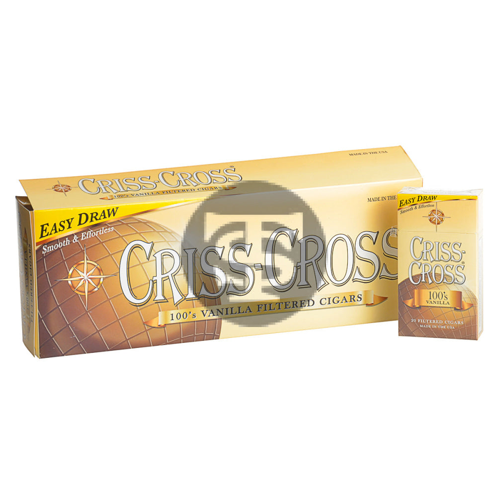 Criss Cross Vanilla Filtered Cigars 10 Packs of 20 1
