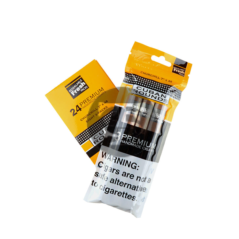 Cuban Rounds Sealed Fresh Churchill Natural Cigars 8 Packs of 3 2
