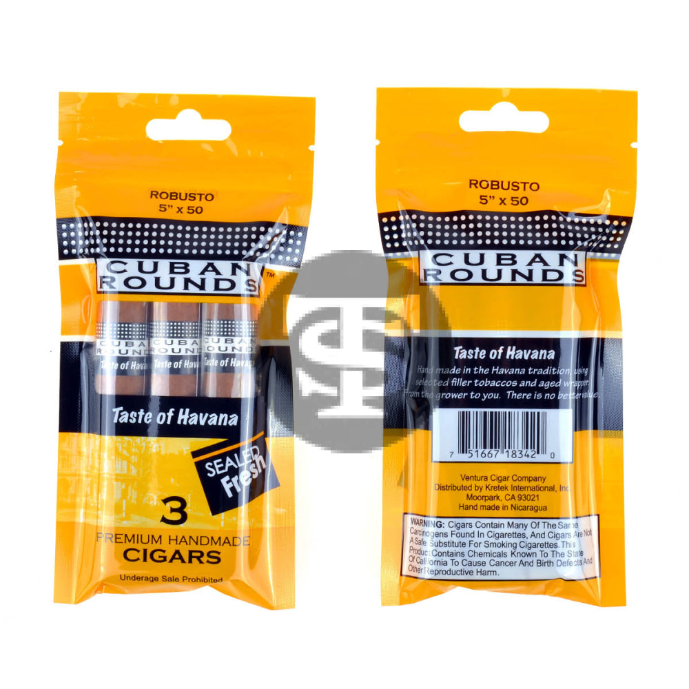 Cuban Rounds Sealed Fresh Robusto Natural Cigars 8 Packs of 3 2