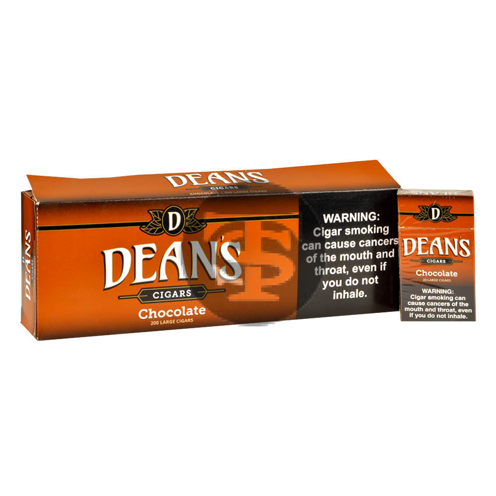Deans Chocolate Filtered Cigars 10 Packs of 20