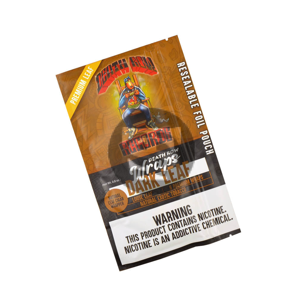 Death Row Records Wraps 8 packs of 6 Dark Leaf