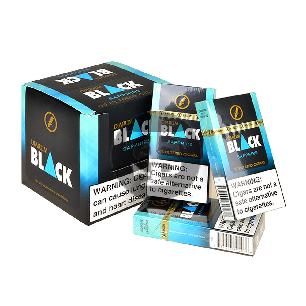 Djarum Black Ultra Menthol (Sapphire) Filtered Cigars 10 Packs of 12 3