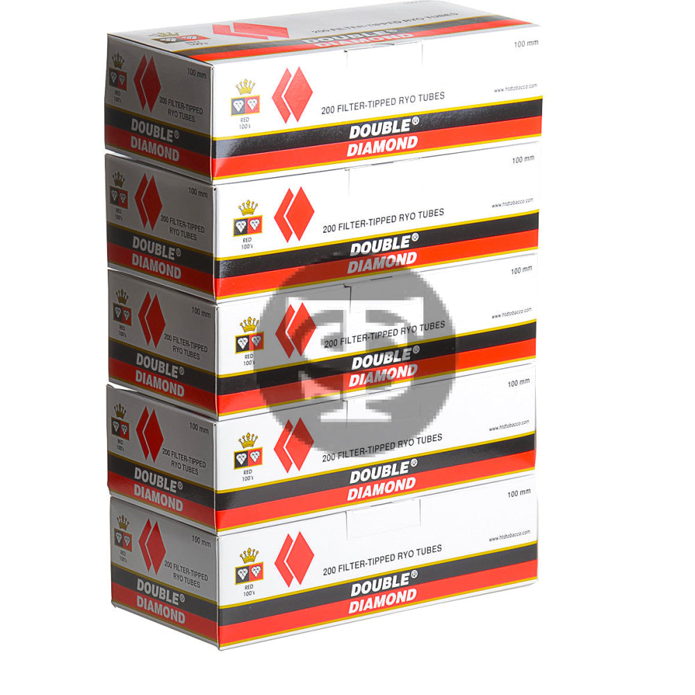 Double Diamond Filter Tubes 100 mm Full Flavor 5 Cartons of 200 1