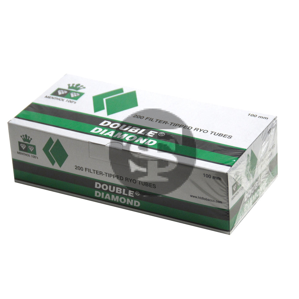 Double Diamond Filter Tubes 100 mm Menthol 5 Cartons of 200 1