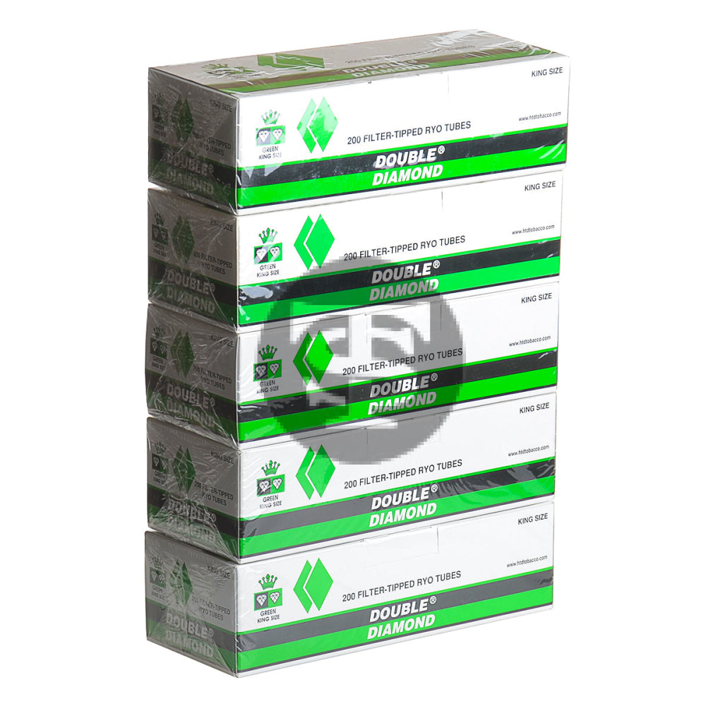 Double Diamond Filter Tubes King Size Menthol 5 Cartons of 200 1