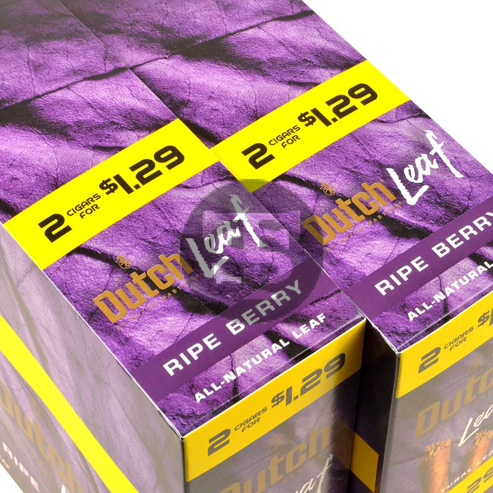 Dutch Leaf 2 For $1.29 Cigarillos 30 Packs of 2 Ripe Berry