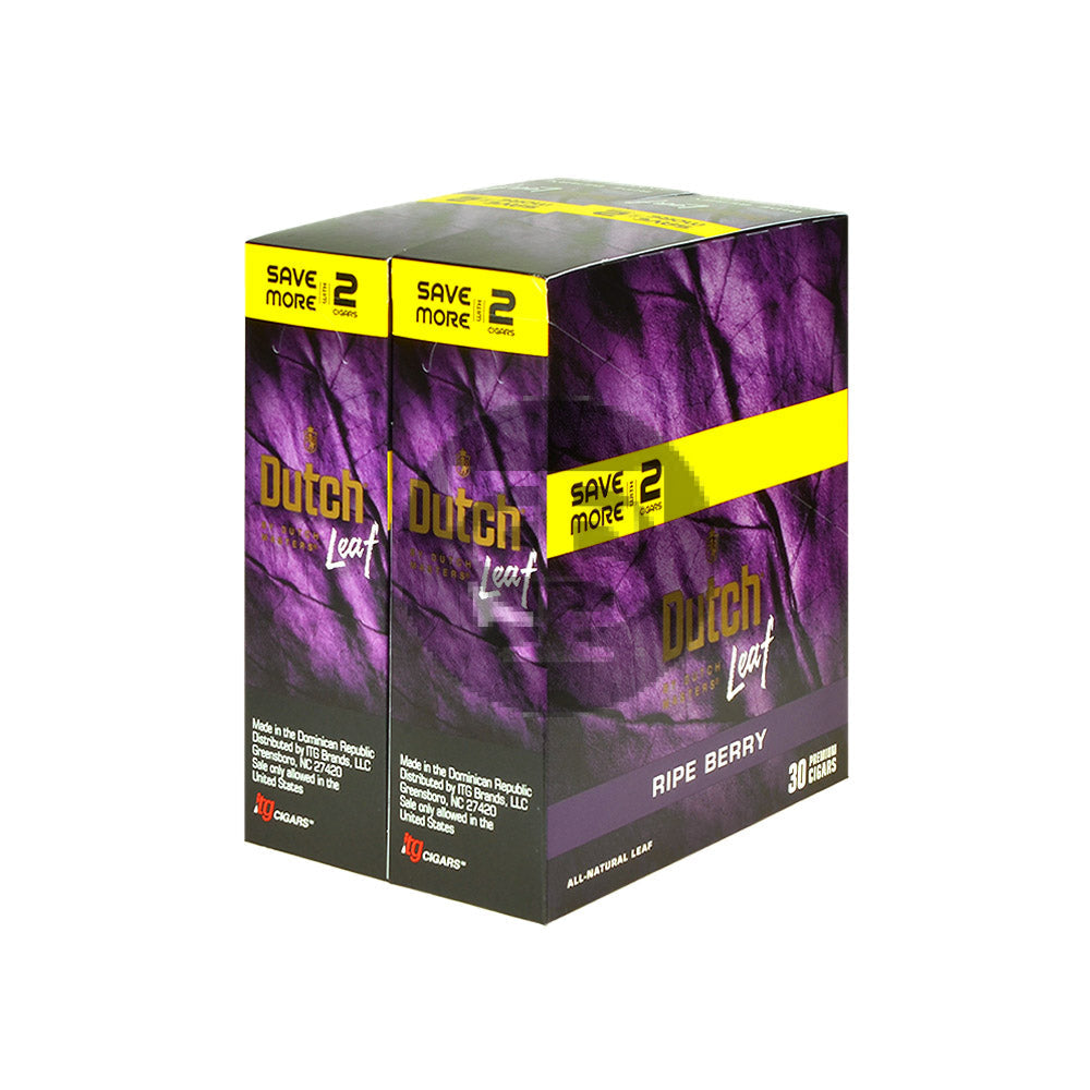 Dutch Leaf Cigarillos 30 Packs of 2 Ripe Berry 1