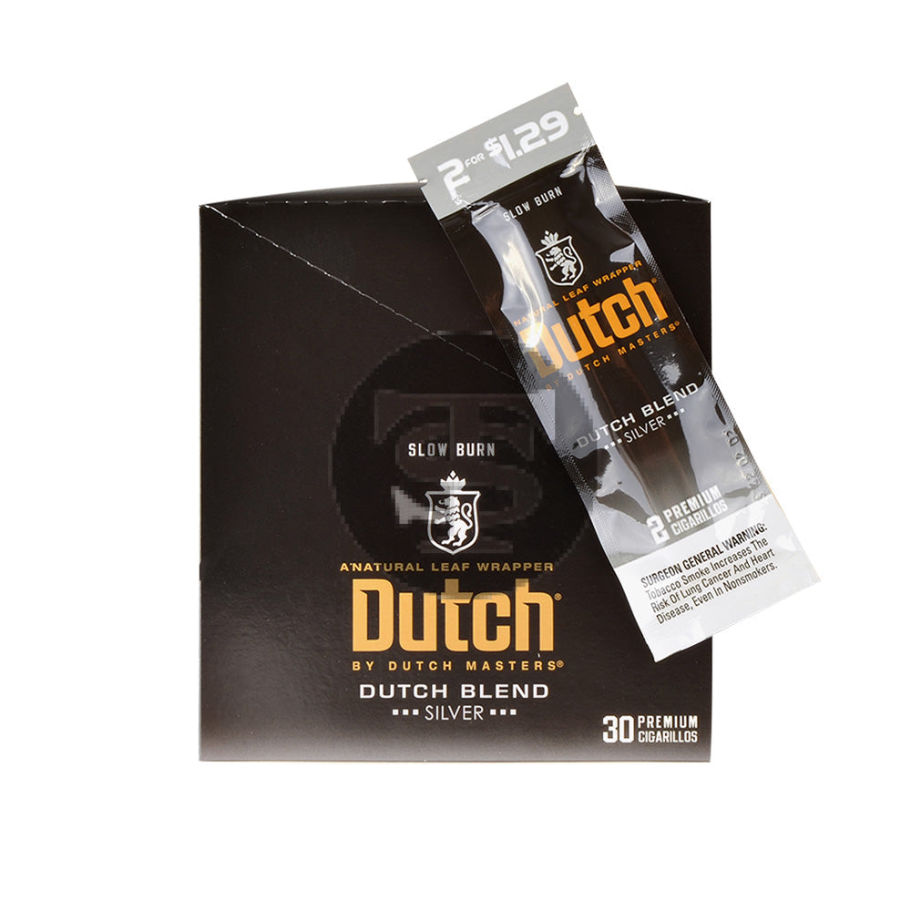 Dutch Masters Foil Fresh Blend Silver $1.29 Cigarillos 30 Packs of 2