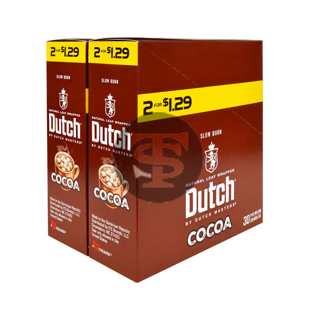Dutch Masters Foil Fresh Cocoa $1.29 Cigarillos 30 Packs of 2