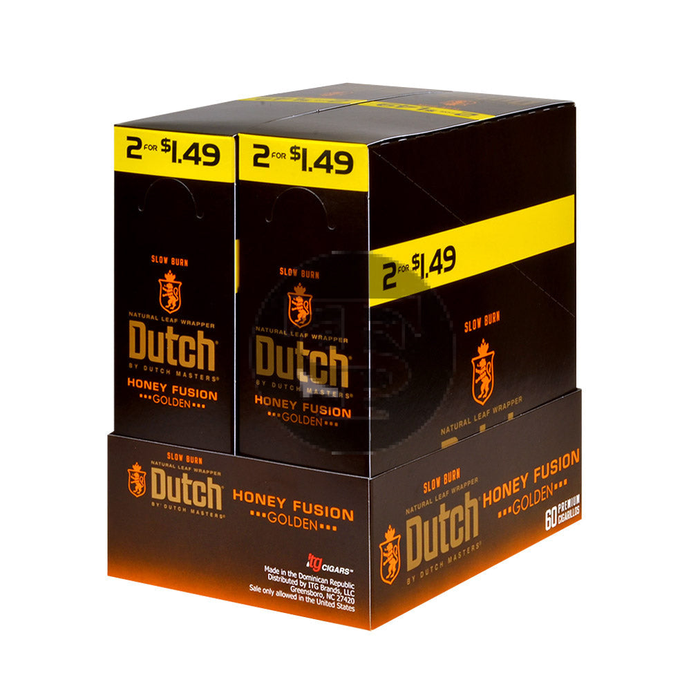 Dutch Masters Foil Fresh Honey Fusion 1.49 Cent Cigarillos 30 Packs of 2 2