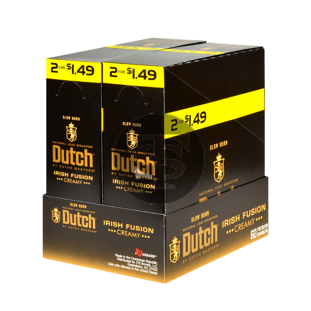 Dutch Masters Foil Fresh Irish Fusion 1.49 Cent Cigarillos 30 Packs of 2 2