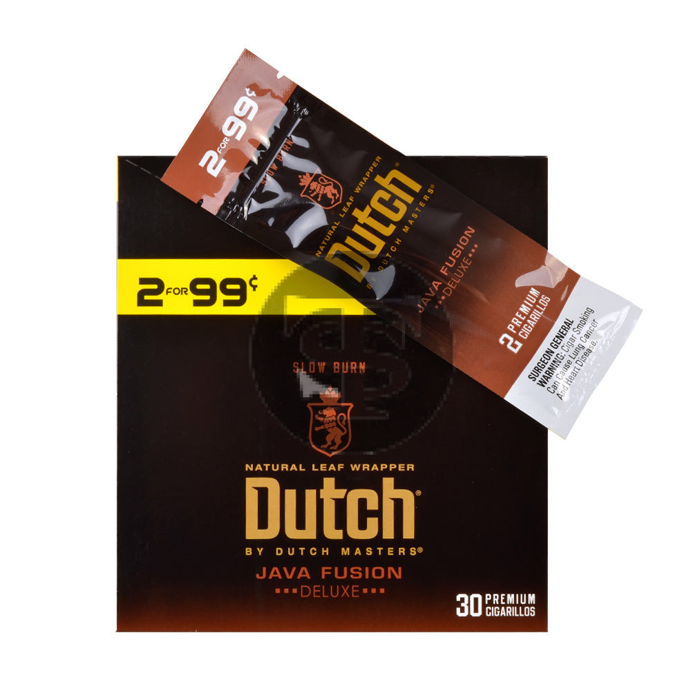 Dutch Masters Foil Fresh Java Fusion 99 Cent Cent Cigarillos 30 Packs of 2 2