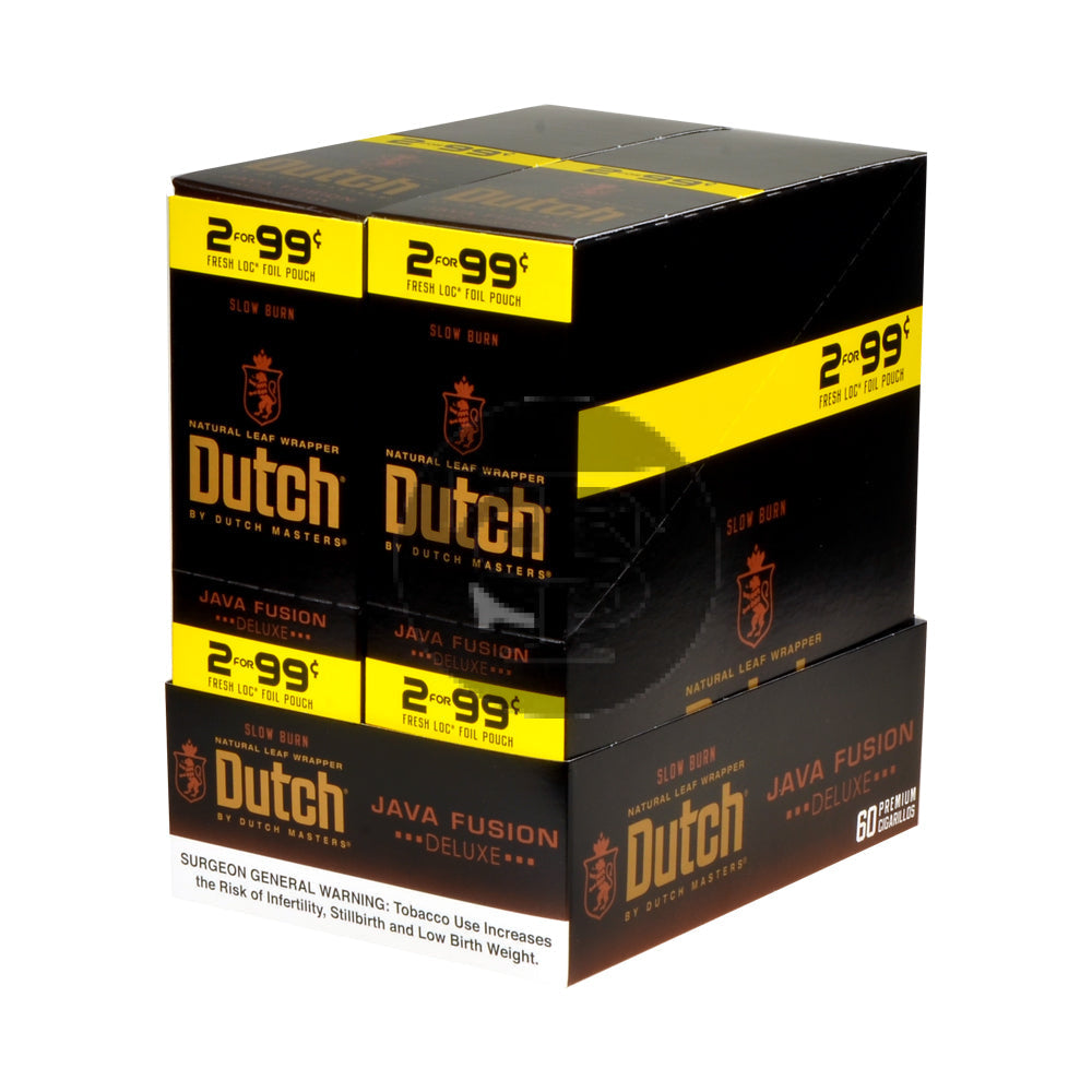 Dutch Masters Foil Fresh Java Fusion 99 Cent Cent Cigarillos 30 Packs of 2 1