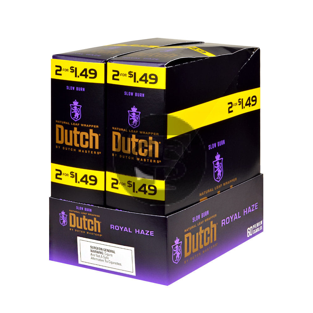 Dutch Masters Foil Fresh Royal Haze 1.49 Cent Cigarillos 30 Packs of 2