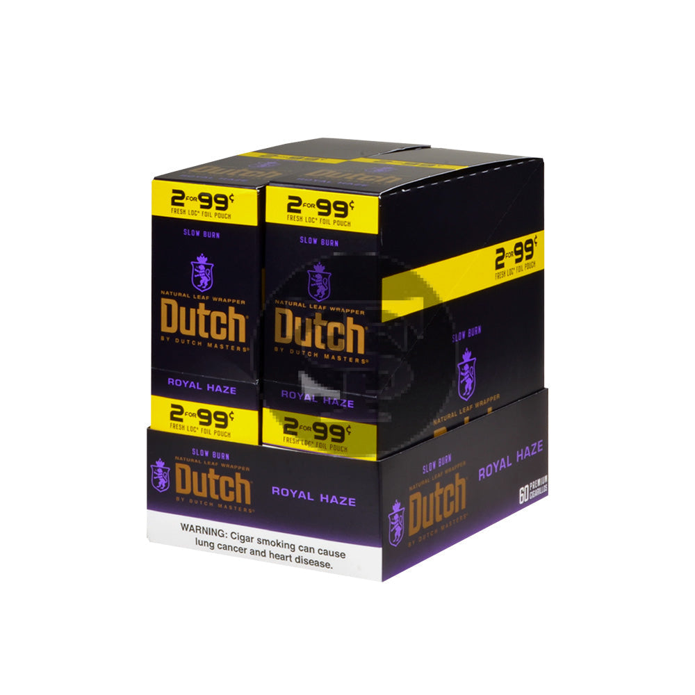 Dutch Masters Foil Royal Haze 99 Cent Cigarillos 30 Packs of 2 1