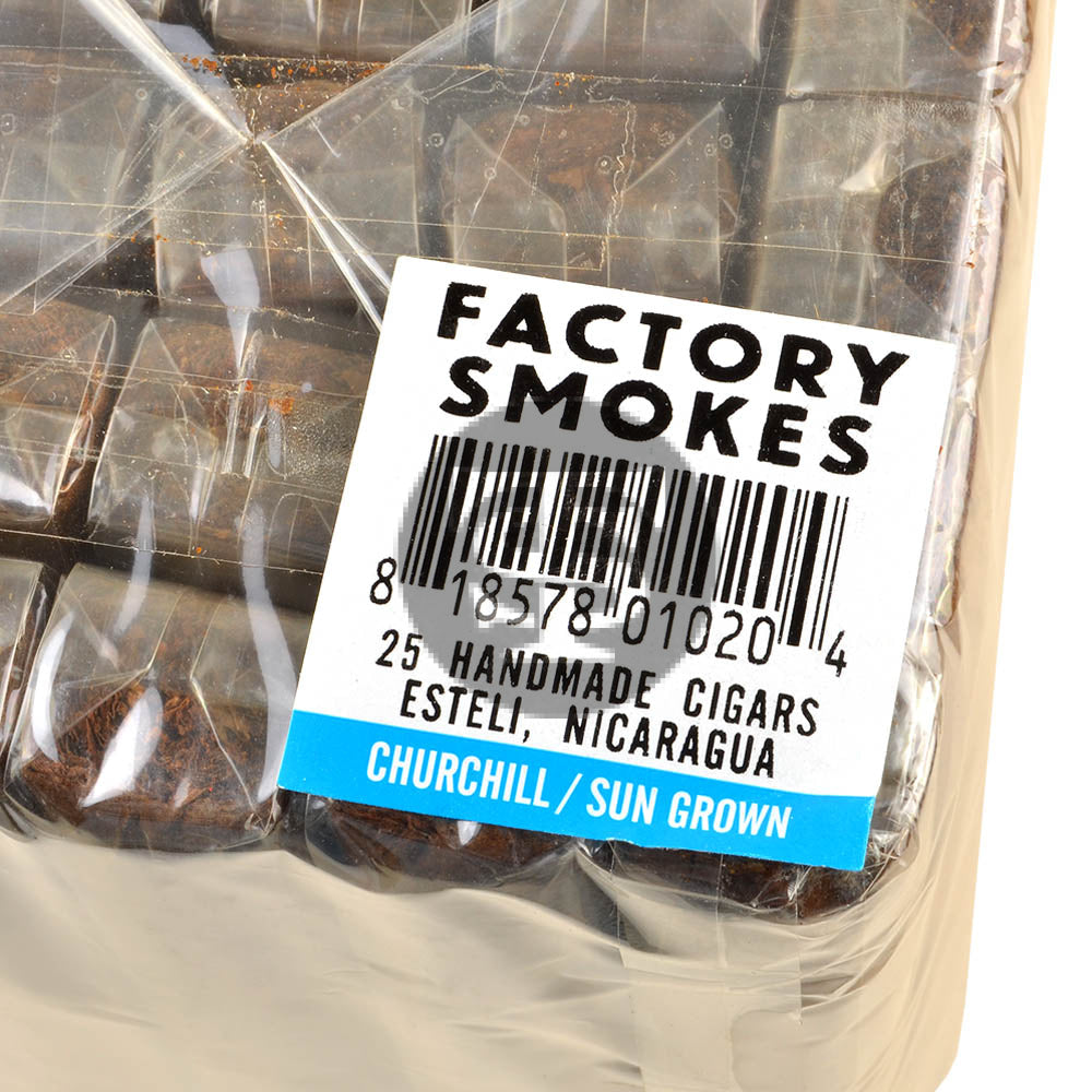 Factory Smokes Sun Grown Churchill Cigars Bundle of 25