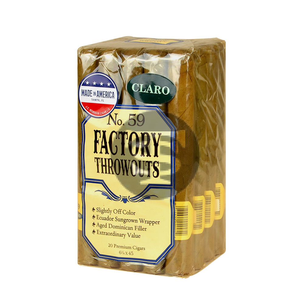 Factory Throwouts No. 59 Claro Premium Cigars Bundle of 20