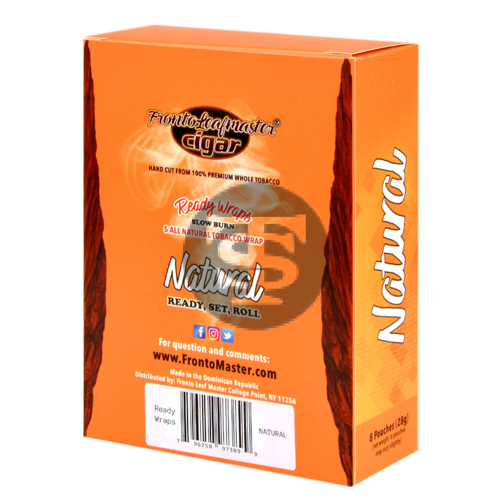 Fronto Leaf Masters Natural Whole Leaf Tobacco Wraps 8 packs of 5