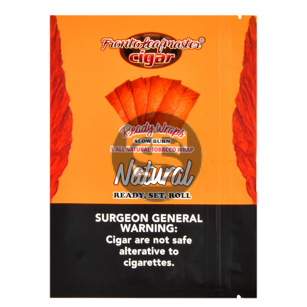 Fronto Leaf Masters Natural Whole Leaf Tobacco Wraps 8 packs of 5